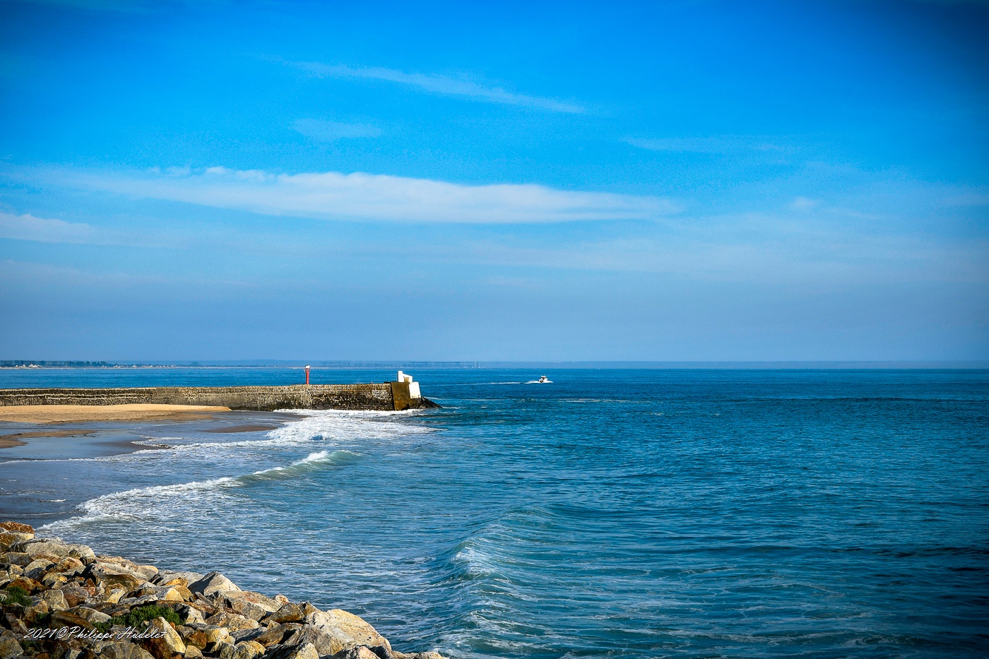 Une vue de la mer à Barneville-Carteret